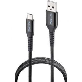 NGS KNOT-AC Cable USB-A a USB-C Macho, USB 2.0 480Mbps, 1m, Negro