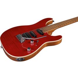EKO Guitarra Eléctrica Aire 800 Musa - Super-Strat 6 Cuerdas Roja, Cuerpo de Aliso, Diapasón de Arce Tostado, Vibrato Trémolo
