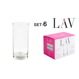 Lav Set de 6 Vasos para Agua de 295 cc Colección Liberty - Vasos de 6 x 6 x 13 cm (8 Cajas) Precio: 41.50000041. SKU: B19EJHH9HN