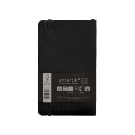 Antartik Cuaderno A6 Tapa Blanda Cuadriculado Negro 100 Hojas 80 gr FSC