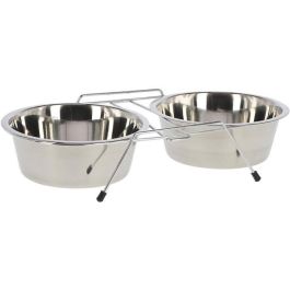 Kerbl Soporte doble cuencos de acero inoxidable 2x900ml para perros Kerbl Soporte doble cuencos de acero inoxidable 2x900ml para perros