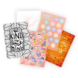 Wow Generation Cuaderno A5 Bailarina Megan, Incluye Dibujos para Colorear, Pegatinas, Rasca y Descubre, Hojas con Aromas