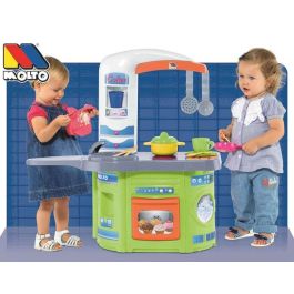 Molto Cocina de Juguete Mi Primera Cocina Roja 68 cm con 12 Accesorios de Plástico para Niños a partir de 2 años