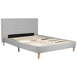 DKD Home Decor Cama Urban Gris Claro 219 x 104 x 170 cm para colchón de 150x200 - Poliéster y Madera Precio: 232.88999954. SKU: B19CKFL27P