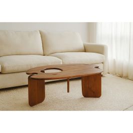 DKD Home Decor Mesa Centro Urban Organdic Marrón de Madera de Mango 90x60x45cm Desmontable