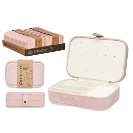 Joyero Rectangular Rosa Giftdecor 16x6x11 cm - Terciopelo (12 Unidades) Precio: 116.89000026. SKU: B1B8DT466D