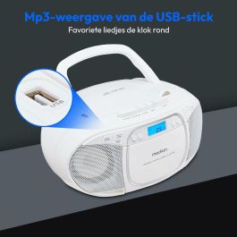 Medion MED4061275196498 Radio CD FM 2x2.2W RMS Blanco