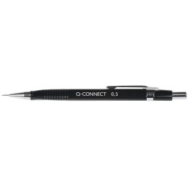 Portaminas Q-Connect 0,5 mm Con Tres Minas Cuerpo Negro Clip Metalico 10 unidades