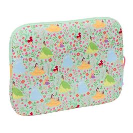 Funda para Portátil Disney Princess Bloom Verde Rosa 15,6'' 39,5 x 27,5 x 3,5 cm
