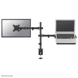 Neomounts Full Motion Desk Mount (Clamp And Grommet) For 10-32" Monitor Screen And Laptop, Height Adjustable - Black