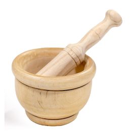 Fackelmann Profesional Mortero con Maza de Madera de Abedul Ø14cm. Ideal para Machacar Especias, Hierbas y Elaborar Salsas