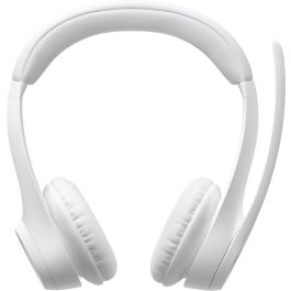 Logitech Auriculares Zone 300 Bluetooth Blanco, Micrófono con Cancelación de Ruido, Hasta 20 Horas de Batería, Conectividad Inalámbrica de 30m