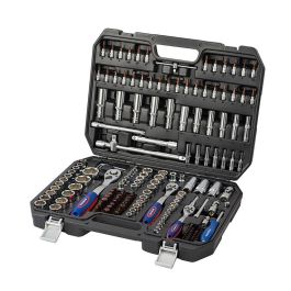 Workpro Juego Herramientas Mecánicas 172 Piezas con Carracas 1/4" + 3/8" + 1/2" de Acero Cromo Vanadio Incluye Maletín