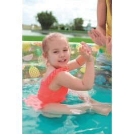 Bestway Piscina Hinchable 3 Aros Transparente Tropical 150x53 cm +6 Años Jardin 51045