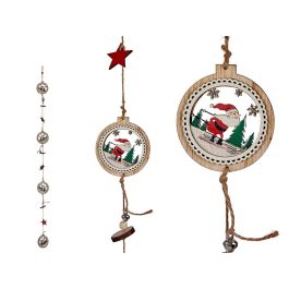 Guirnalda de Madera Navideña con Bolas de Papa Noel - 110 cm - Krist+ (12 Unidades) Precio: 29.58999945. SKU: B1DG238FLG