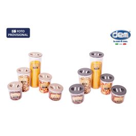 Inde Tarro Hermético Beclassic, Bote para Almacenamiento de Alimentos de 0,85 Litros - Medidas 10,8 x 13,6 cm (12 Unidades)