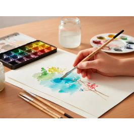 Liderpapel Pinceles de Pelo de Cerda Puntas Surtidas Bolsa 5 Unidades Certificado FSC para Pintura al Óleo Acrílico Gouache