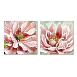 Cuadro Tradicional DKD Home Decor Rosa Verde 3 x 80 x 80 cm (2 Unidades) Precio: 57.79000051. SKU: B15H8S4577
