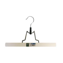 Mondex Percha para pantalones de madera blanca ecológica FSC 25x16cm