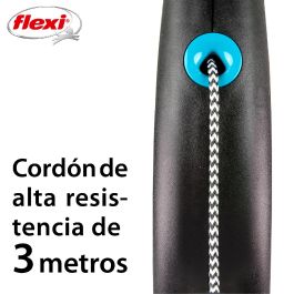 Flexi Correa Black Design XS Cordón 3M Azul