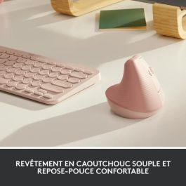 Logitech Ratón Avanzado Mx Ergonómico Vertical Inalámbrico 4000Ppp Diestro Rosa