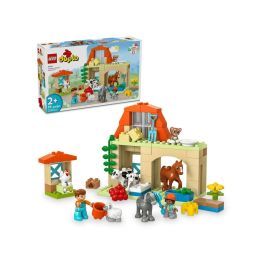 LEGO 10416 DUPLO My Town Cuidando Animales de Granja, Juguete Educativo para Bebés, Incluye Casa y Minifiguras de Caballos