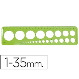 Domingo ferrer Plantilla para Círculos de 1-35 mm Plástico Verde 24,5 cm Precio: 19.79000012. SKU: B1C5BDTB52