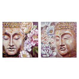 Cuadro Oriental DKD Home Decor Beige Lila 3 x 80 x 80 cm (2 Unidades) Precio: 56.50000015. SKU: S3039111