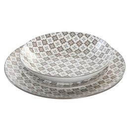 DKD Home Decor Vajilla Beige 18 Piezas Porcelana Apto Microondas Lavavajillas Precio: 93.58999947. SKU: B1J5Q8XDZL