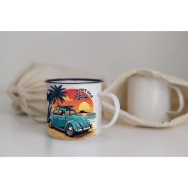 Privilege Mug Esmaltada Blanca Car 350 ml (10.3 cm x 8.9 cm x 7.9 cm) (24 Unidades)