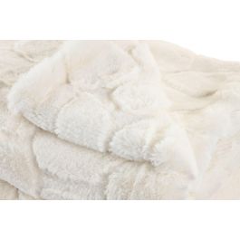 DKD Home Decor Manta de Poliéster 880 gsm Crudo, Estilo Urban para Sofá, 170 x 130 cm (2 Unidades)