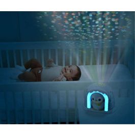 Vtech Proyector Musical Iglú Pingüino con Peluche, 3 Modos Luz, Detector Sonido y Apagado Auto. Bebés 0-12 Meses. 27,9x13x27,5cm