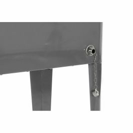 Nevera DKD Home Decor Con ruedas Gris Gris oscuro Acero Polipropileno 56 L 74 x 43 x 80 cm (74 x 43 x 80 cm)