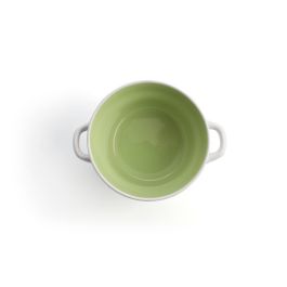 Quid Bol Cerámico Vita Bicolor 50 cL (6 Unidades) Decorado Apto Microondas Lavavajillas