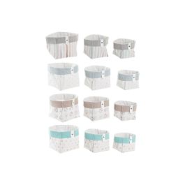 DKD Home Decor Cesta Shabby Blanco Multicolor Set de 3 (8 Unidades) 14 x 14 x 14 cm Precio: 27.69000058. SKU: B14A345VSB