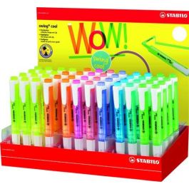 Stabilo Rotulador Fluorescente swing cool Expositor 48 unidades colores surtidos Tecnología Antisecado hasta 4 horas Precio: 47.49999958. SKU: B1HWTCBY8G