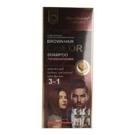 Kiss Beauty Champú Colorante 3 en 1 Castaño 420ml con Aceite de Argán, Jengibre y Aloe Vera para Cubrir Canas Precio: 13.50000025. SKU: B18F5CF58W