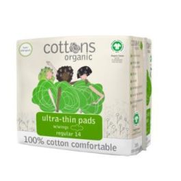 COTTONS Compresa Regular Ultrafina con Alas 14 Uds. Algodón Orgánico Hipoalergénica para Flujo Medio Precio: 5.59. SKU: B1G6PJ8JWF