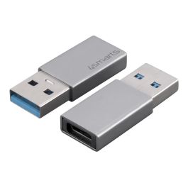 4smarts Adaptador USB-A 3.0 a USB-C 540275 (2 Piezas) Gris, Velocidad 5 Gbit/s, Bidireccional, Plug and Play Precio: 18.49999976. SKU: B1982WJQRH