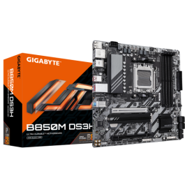 GIGABYTE B850M DS3H Placa Base - Procesadores AMD Ryzen Serie 9000, 16+2+2 fases VRM digitales, hasta 8200MHz DDR5 (OC), 1xPCIe 5.0 + 1xPCIe 4.0 M.2, LAN 2.5, USB 3.2 Gen 2