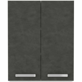 LASSEN Armario alto de almacenaje con puertas batientes Gris mate L 60 cm x P 31,6 cm x H 72 cm