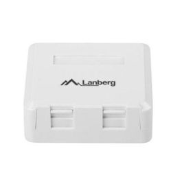 ROSETA DE PARED LANBERG OK1-0002-W - 2 PUERTOS KEYSTONE 19.2*14.9MM - ENRUTAMIENTO CABLES 180º - BLANCO Precio: 4.79000038. SKU: B174FVZNGE