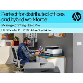 HP Impresora Multifunción OfficeJet Pro 9120b a Color - Escanear, Copiar, Fax - Para Oficinas Distribuidas y Fuerza Laboral Híbrida