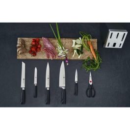 Zwilling 35148-507-0 Juego de Cuchillos Vier Sterne con Bloque de 7 Piezas, Acero Inoxidable, Mango Negro