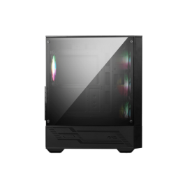 MSI MAG FORGE 112R Carcasa de Ordenador Midi Tower Negra Transparente con Ventana Lateral y Iluminación LED