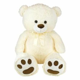 Peluche Oso Crema con Lazo +/- 100 cm - PLANET PLUCH - Gran oso crema de 1 metro, irresistiblemente suave.