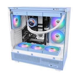 Thermaltake CT140 EX Reverse ARGB Sync 140mm - Ventilador para PC Hidráulico, Pack de 3, Azul Hortensia, PWM, Flujo de Aire 94.95 CFM