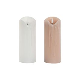 Vela LED DKD Home Decor Blanco Rosa claro 7.5 x 7.5 x 20 cm 7,5 x 7,5 x 20 cm (AA) (2 Unidades) Precio: 14.49999991. SKU: B1A6SPH3JZ