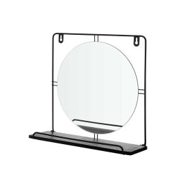 Espejo con estante para pared negro Giftdecor 33.7x30x10 cm - Metal, MDF, Vidrio (4 Unidades) Espejo con estante para pared negro Giftdecor 33.7x30x10 cm - Metal, MDF, Vidrio (4 Unidades)