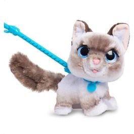 furReal Wag-A-Lots Kitty 28059 - Gatita Interactiva Gris y Blanca de 20cm con Sonidos para Niños +4 años